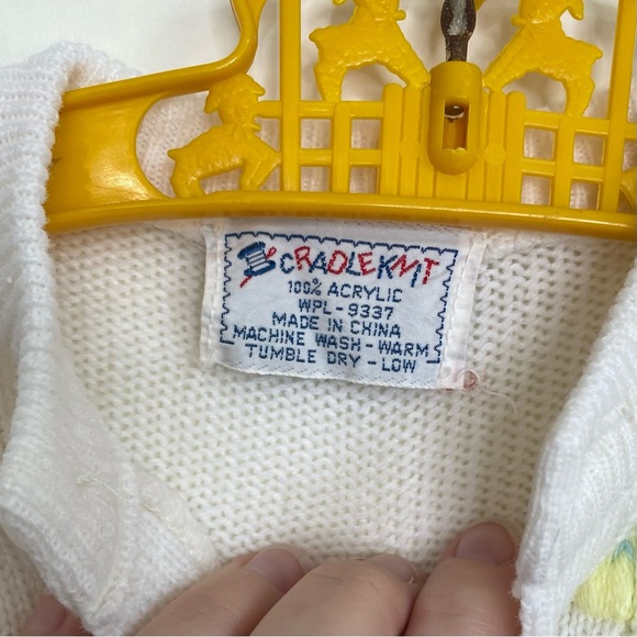 Vintage 50s Cradleknit baby toddler cardigan sweater - Picture 6 of 7